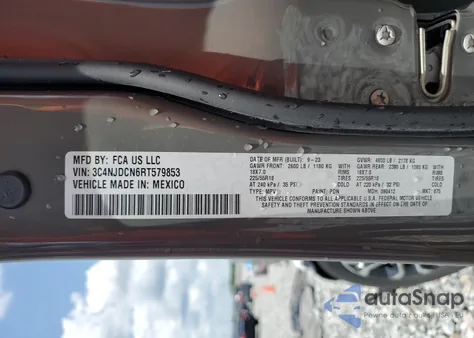 2024 Jeep Compass Limited z USA, uszkodzony, nr VIN 3C4NJDCN6RT579853